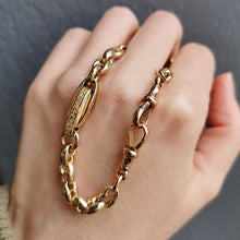 Load image into Gallery viewer, Antique 9ct Gold Fancy Link Chain, 31.2 grams in hand
