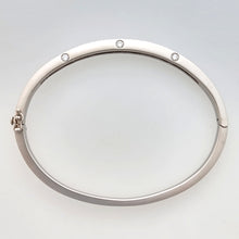 Load image into Gallery viewer, 18ct White Gold Diamond Bangle, 0.50ct side
