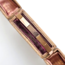 Load image into Gallery viewer, Art Deco 9ct Rose Gold Engine Turned Engraved Bangle in box
