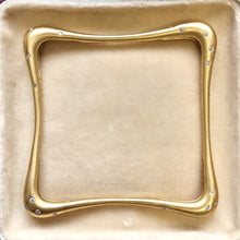 Load image into Gallery viewer, Robert Lee Morris Vintage 18ct Yellow Gold Diamond Square Bangle
