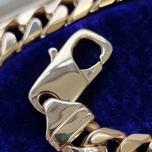 Vintage 9ct Gold Curb Link Bracelet, 48.5 grams clasp