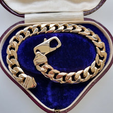 Load image into Gallery viewer, Vintage 9ct Gold Curb Link Bracelet, 48.5 grams in box
