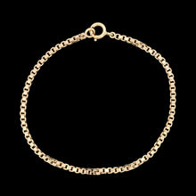 Load image into Gallery viewer, A yellow gold box link bracelet
