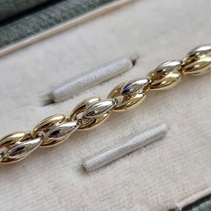Chimento 18ct Yellow & White Gold Fancy Link Bracelet close-up of links