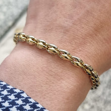 Load image into Gallery viewer, Chimento 18ct Yellow &amp; White Gold Fancy Link Bracelet modelled
