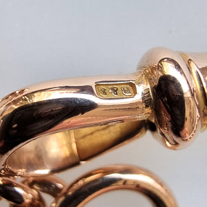 Antique 9ct Rose Gold Curb Bracelet