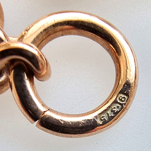 Antique 9ct Rose Gold Curb Bracelet