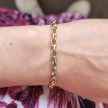 Load image into Gallery viewer, Vintage Swedish 18ct Gold and Platinum Bracelet by Jan Hellströmer modelled
