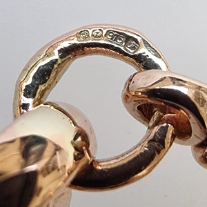 Vintage 9ct Rose Gold Fancy Link Bracelet hallmarked jump ring