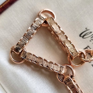 Vintage 9ct Rose Gold Fancy Link Bracelet links