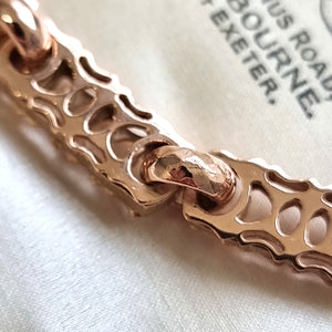 Vintage 9ct Rose Gold Fancy Link Bracelet close up