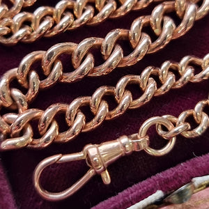 Vintage 9ct Rose Gold Graduated Curb Link Bracelet, 23.6 grams lobster clasp
