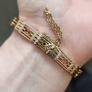 Antique 15ct Gold Bracelet modelled