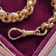 Load image into Gallery viewer, Antique 9ct Rose Gold Faceted Link Bracelet lobster claw clasp
