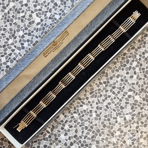 Vintage 9ct Gold Four and Five Row Bracelet