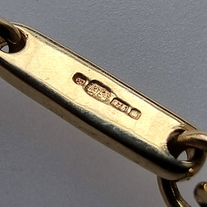 Vintage 9ct Gold Ruby and Diamond Cluster Bracelet hallmark