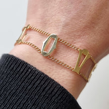 Load image into Gallery viewer, Vintage 9ct Yellow Gold &quot;I Love You&quot; Bracelet modelled
