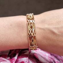 Load image into Gallery viewer, Antique 15ct Gold Fancy Knotted Gate Bracelet
