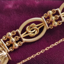 Load image into Gallery viewer, Antique 15ct Gold Fancy Knot &amp; Ball Link Bracelet
