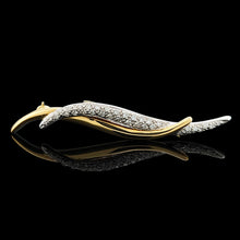 Load image into Gallery viewer, 18ct Yellow and White Gold Brilliant Cut Diamond Bar Brooch
