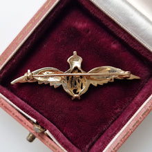 Load image into Gallery viewer, Vintage 9ct Gold RAF Wings Brooch back

