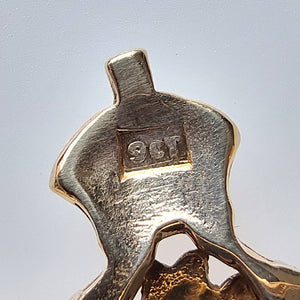 Vintage 9ct Gold RAF Wings Brooch stamp