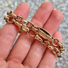 Load image into Gallery viewer, Antique 9ct Gold Fancy Link Chain, 31.2 grams in hand
