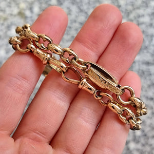 Antique 9ct Gold Fancy Link Chain, 31.2 grams in hand
