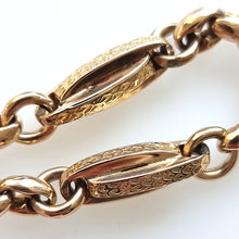 Load image into Gallery viewer, Antique 9ct Gold Fancy Link Chain, 31.2 grams close-up
