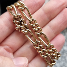 Load image into Gallery viewer, 9ct Gold Heavy Figaro Link Chain, 58 grams in hand
