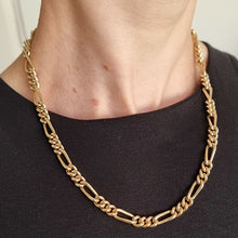 Load image into Gallery viewer, 9ct Gold Heavy Figaro Link Chain, 58 grams modelled
