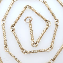 Load image into Gallery viewer, Vintage 9ct Gold 26.5&quot; Bark Effect Chain Necklace
