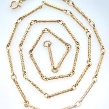 Load image into Gallery viewer, Vintage 9ct Gold 26.5&quot; Bark Effect Chain Necklace
