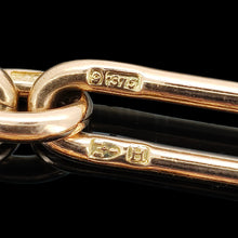 Load image into Gallery viewer, A gold trombone link chain necklace, hallmarked Chester 1891
