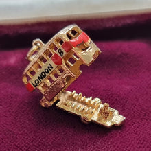 Load image into Gallery viewer, Vintage 9ct Gold London Bus Charm open
