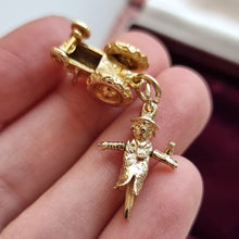 Load image into Gallery viewer, Vintage 9ct Gold Scarecrow &amp; Tractor Charms
