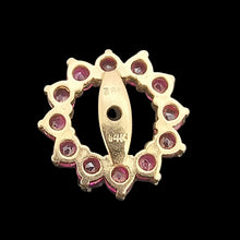 Load image into Gallery viewer, 14ct Gold Pearl, Diamond, Emerald, Sapphire and Ruby Stud Earrings
