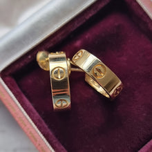 Load image into Gallery viewer, Gold Cartier hoop earrings in a jewellery box
