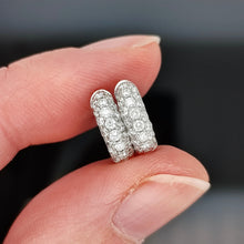 Load image into Gallery viewer, 18ct White Gold Diamond Huggie Hoop Earrings, 0.40ct
