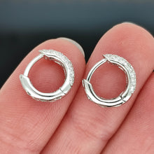 Load image into Gallery viewer, 18ct White Gold Diamond Huggie Hoop Earrings, 0.40ct
