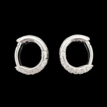 Load image into Gallery viewer, 18ct White Gold Diamond Huggie Hoop Earrings, 0.40ct
