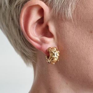 Vintage 18ct Gold Huggy Hoop Earrings