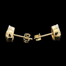 Load image into Gallery viewer, Vintage 14ct Yellow &amp; White Gold Citrine and Diamond Stud Earrings

