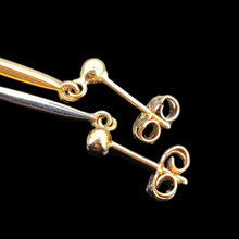 Load image into Gallery viewer, Close-up of yellow and white gold earring fittings
