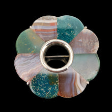 Load image into Gallery viewer, Large Antique Scottish Silver Agate Circular Brooch
