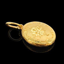 Load image into Gallery viewer, Antique 15ct Gold Memorial Locket Back Pendant
