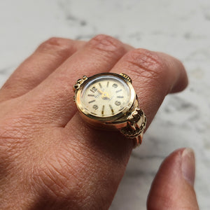 Vintage 9ct Gold Regency Ring Watch, Mechanical, Circa 1970's