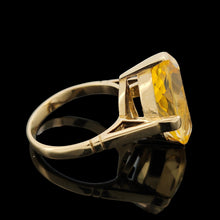 Load image into Gallery viewer, Antique 15ct Yellow Gold Citrine Solitaire Ring
