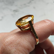 Load image into Gallery viewer, Antique 15ct Yellow Gold Citrine Solitaire Ring

