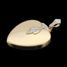 Load image into Gallery viewer, Vintage 9ct Yellow Gold and Palladium Heart Shaped Locket
